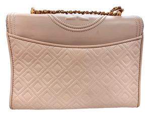 Tory Burch Fleming Soft Chain On Wallet Clutch Crossbody In Pink